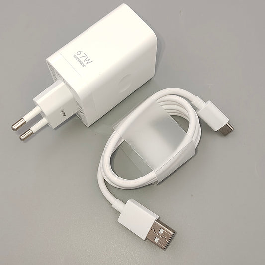 Oppo Chargeur 67W SUPERVOOC Chargeur Rapide Alimentation USB C + Câble de Charge