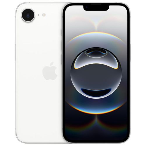 Apple iPhone 16e 128 Go white 8 Go RAM 48 Mpx 6.1 Puce A18 iOS Bouton Action 5G