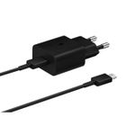 Samsung Chargeur mural C-à-C 15 W (avec câble C-à-C) Noir 12 mois de garantie