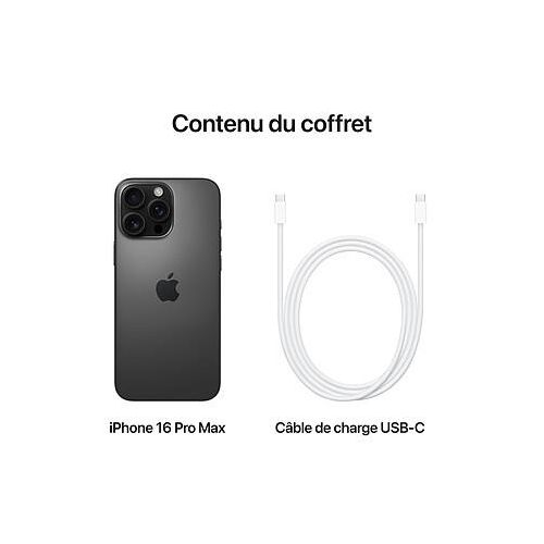 Apple iPhone 16 Pro - 6,3" - 128 Go - 8 Go RAM - Titane Noir