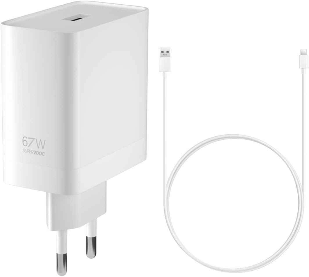 Oppo Chargeur 67W SUPERVOOC Chargeur Rapide Alimentation USB C + Câble de Charge