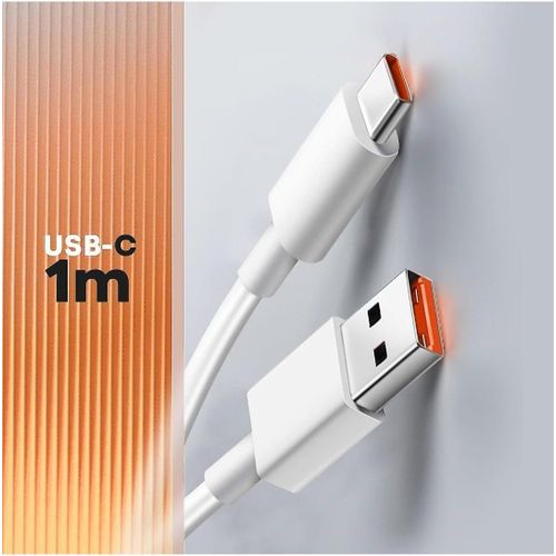 XIAOMI Câble Original USB C Charge Turbo 6A pour Chargeur 33W,67W et 120 Watts