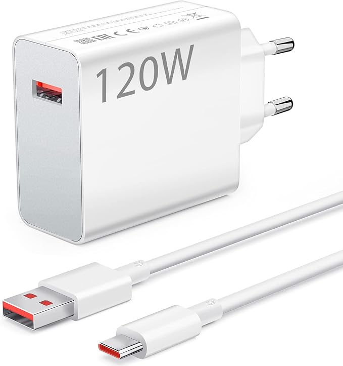 Chargeur adapté pour Mi 120W Rapide avec Câble USB type C