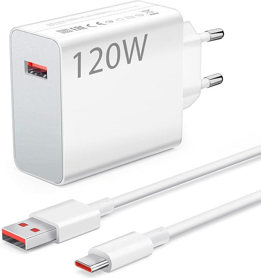 Chargeur adapté pour Mi 120W Rapide avec Câble USB type C