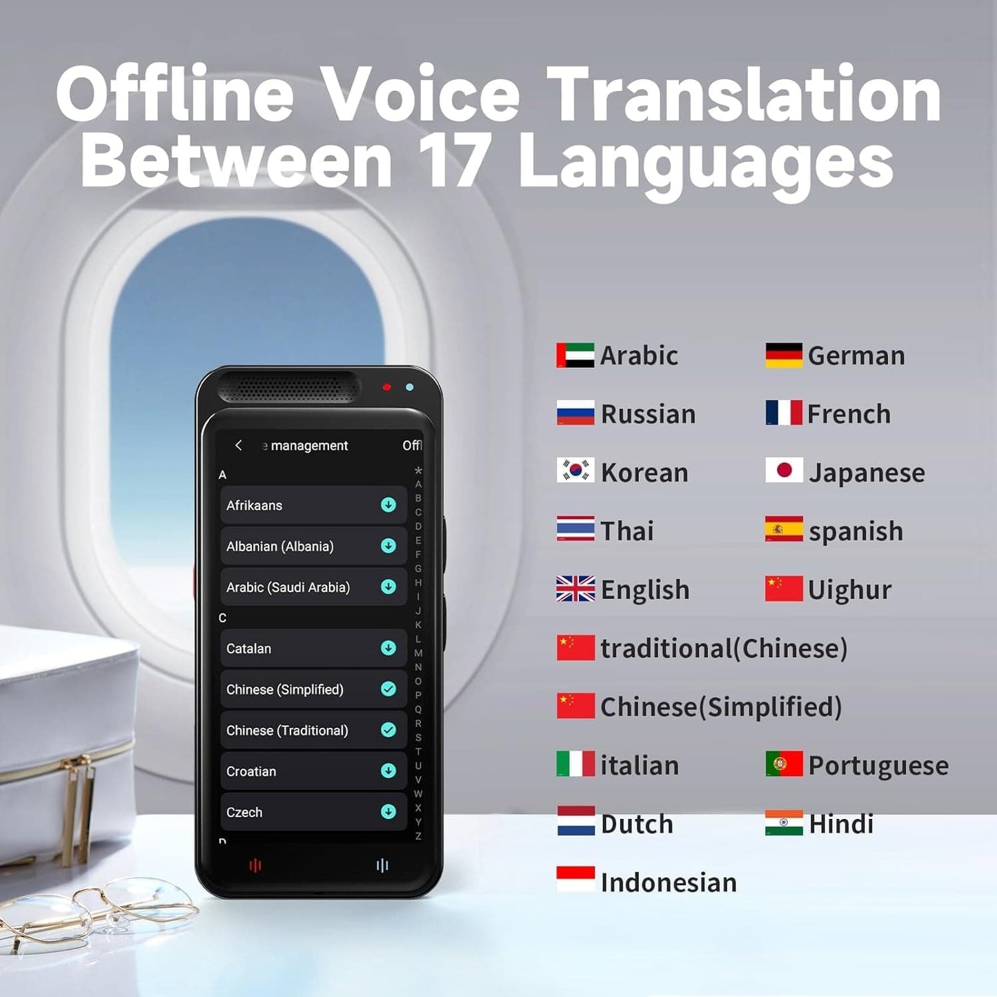 VORMOR ™ Traducteur Portable avec 138 Langues, Vocal Intelligent en Temps Réel