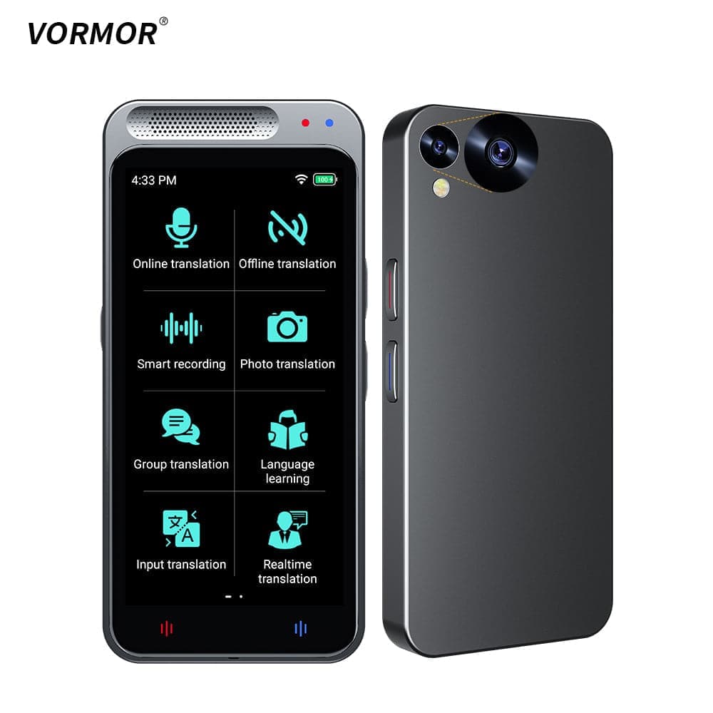 VORMOR ™ Traducteur Portable avec 138 Langues, Vocal Intelligent en Temps Réel