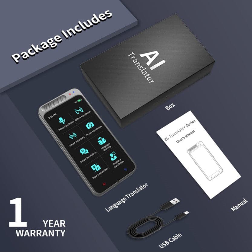 VORMOR ™ Traducteur Portable avec 138 Langues, Vocal Intelligent en Temps Réel
