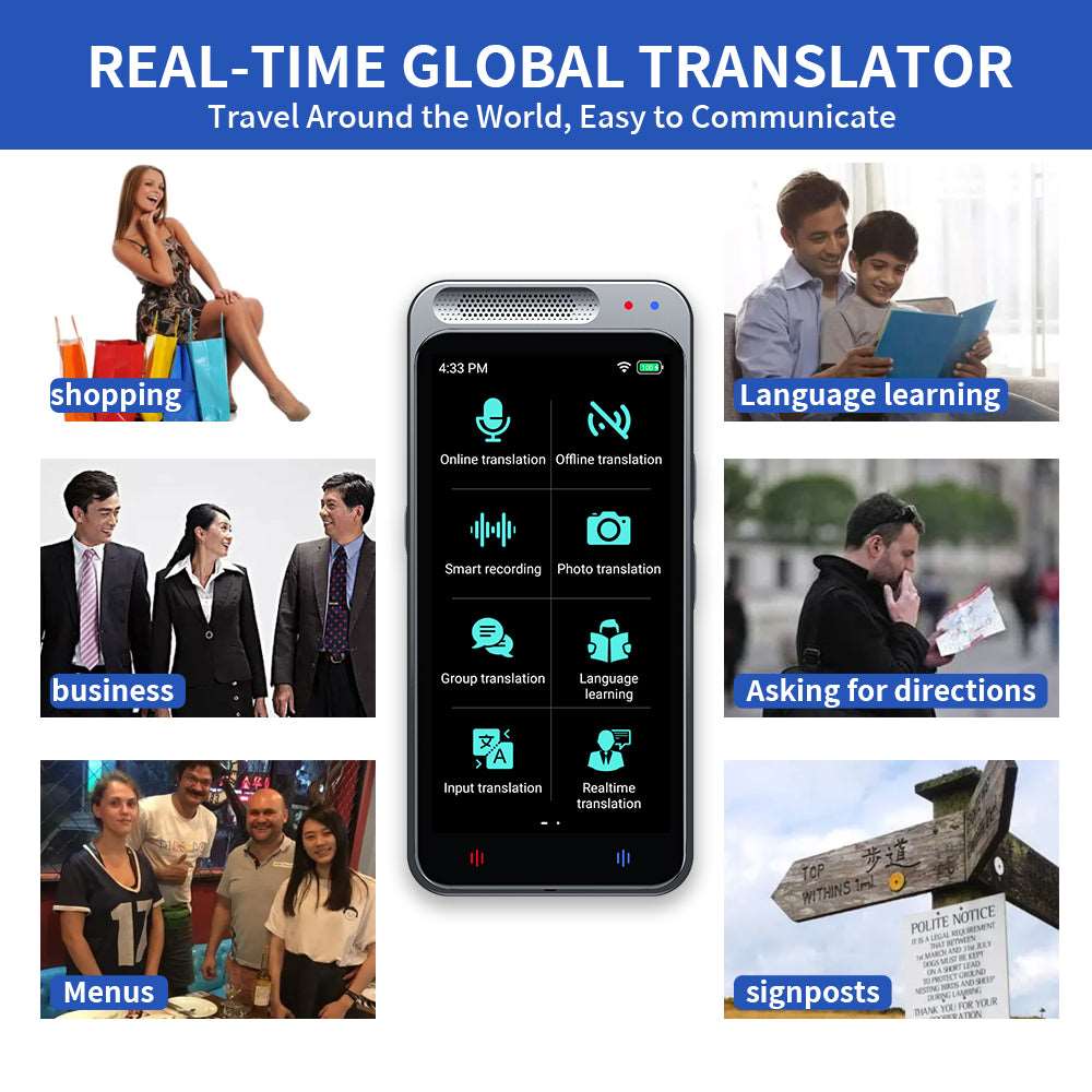 VORMOR ™ Traducteur Portable avec 138 Langues, Vocal Intelligent en Temps Réel